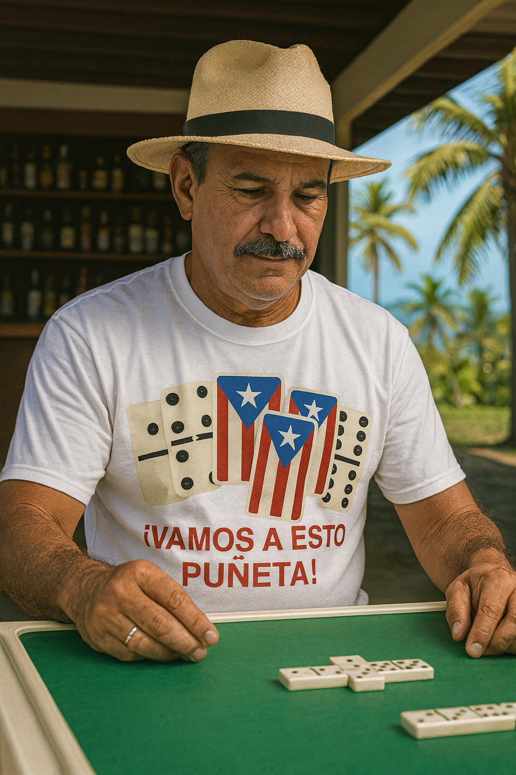 ¡Vamos a Esto Puñeta! Domino Style Tee 🇵🇷 — VelezVersatile Collection