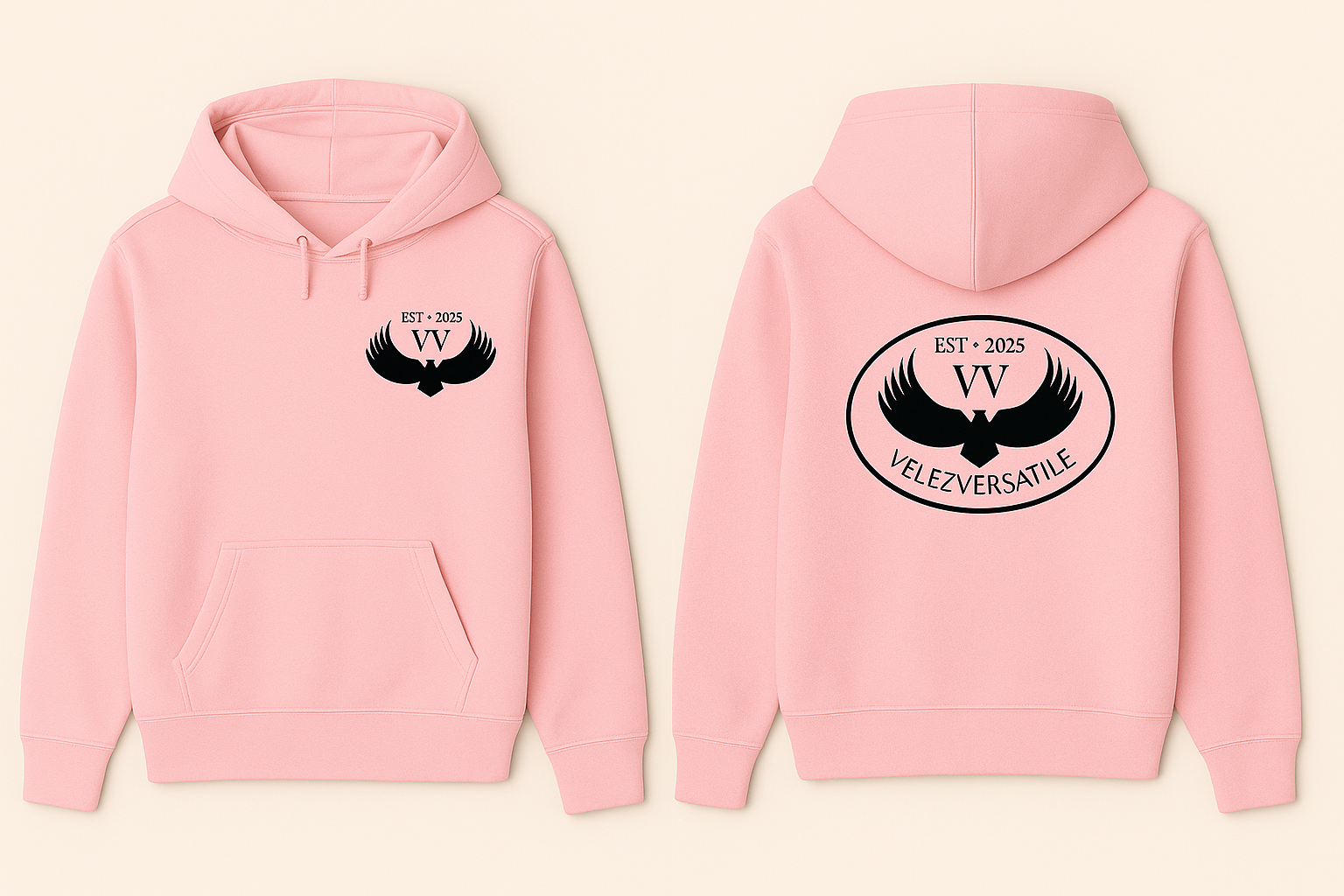 ✨ VelezVersatile Pink “EST 2025” Signature Hoodie ✨