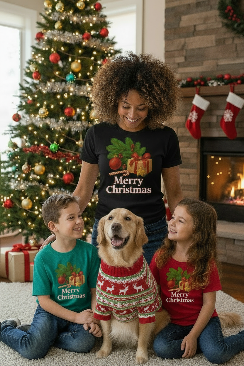 Merry Christmas Gift Tee – VelezVersatile Collection 🎄✨