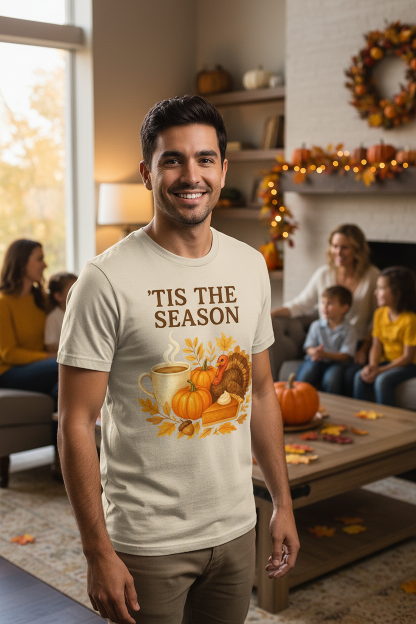 🍂 ’Tis The Season Cozy Thanksgiving Tee - Velezversatile Collection