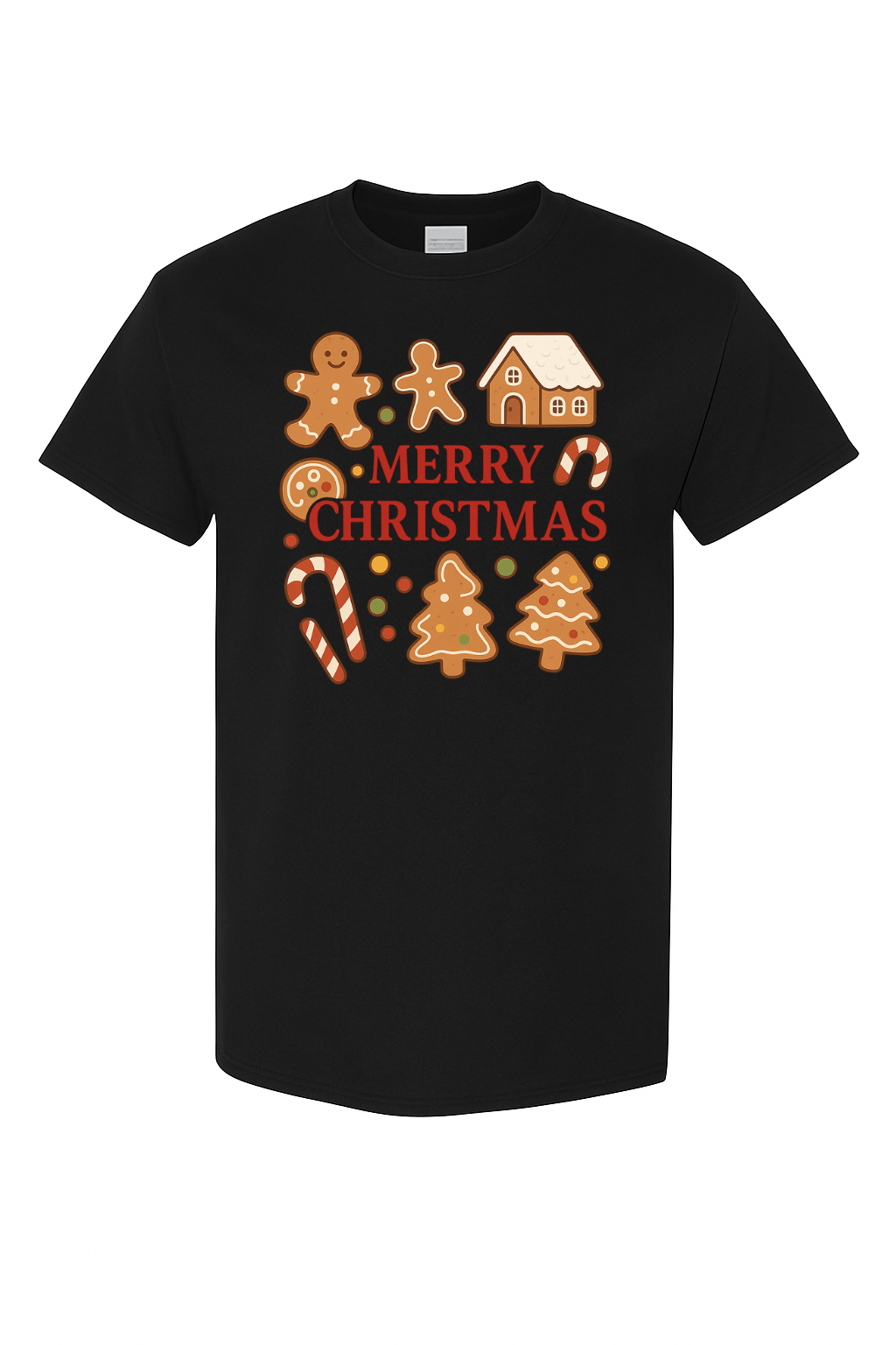 VelezVersatile Gingerbread Merry Christmas Tee – Festive Holiday Cookie Shirt🎄