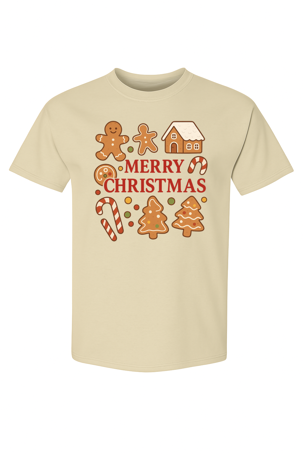 VelezVersatile Gingerbread Merry Christmas Tee – Festive Holiday Cookie Shirt🎄