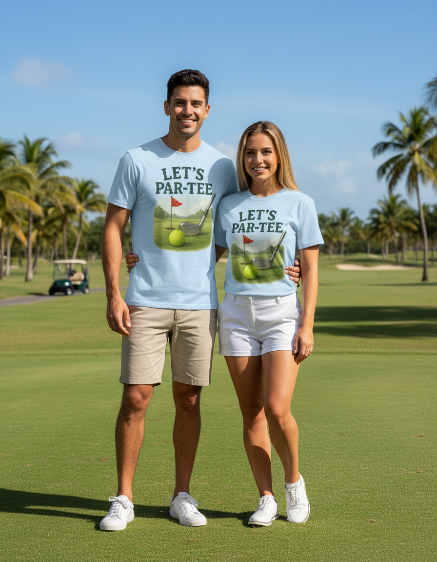 Let’s Par-Tee Vintage Golf Tee – Retro Golfer Shirt for Men & Women by VelezVersatile