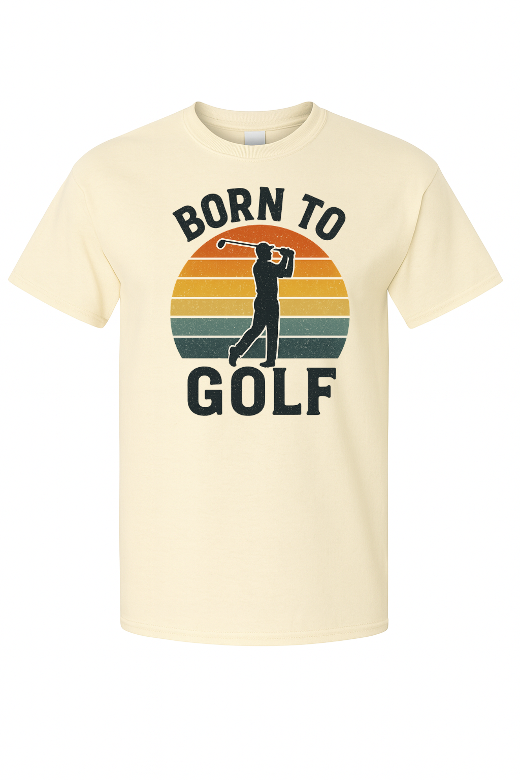 Born To Golf Vintage Sunset Tee by VelezVersatile