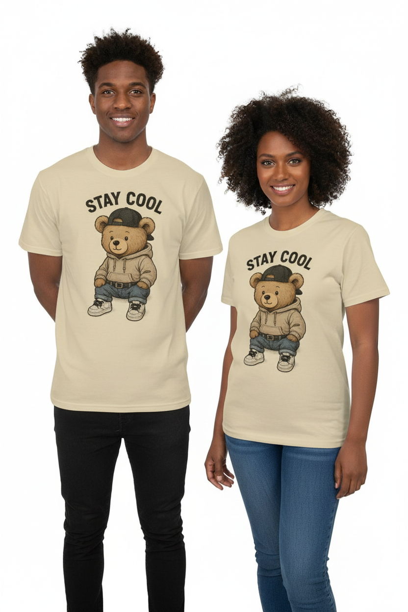 Stay Cool Streetwear Bear Tee - by VelezVersatile