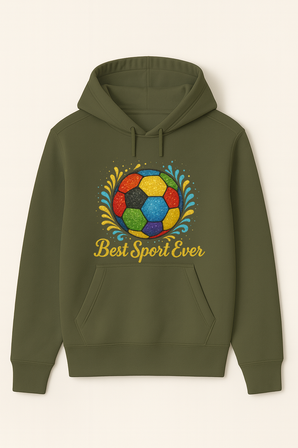 Glitter Soccer Ball Hoodie – Best Sport Ever