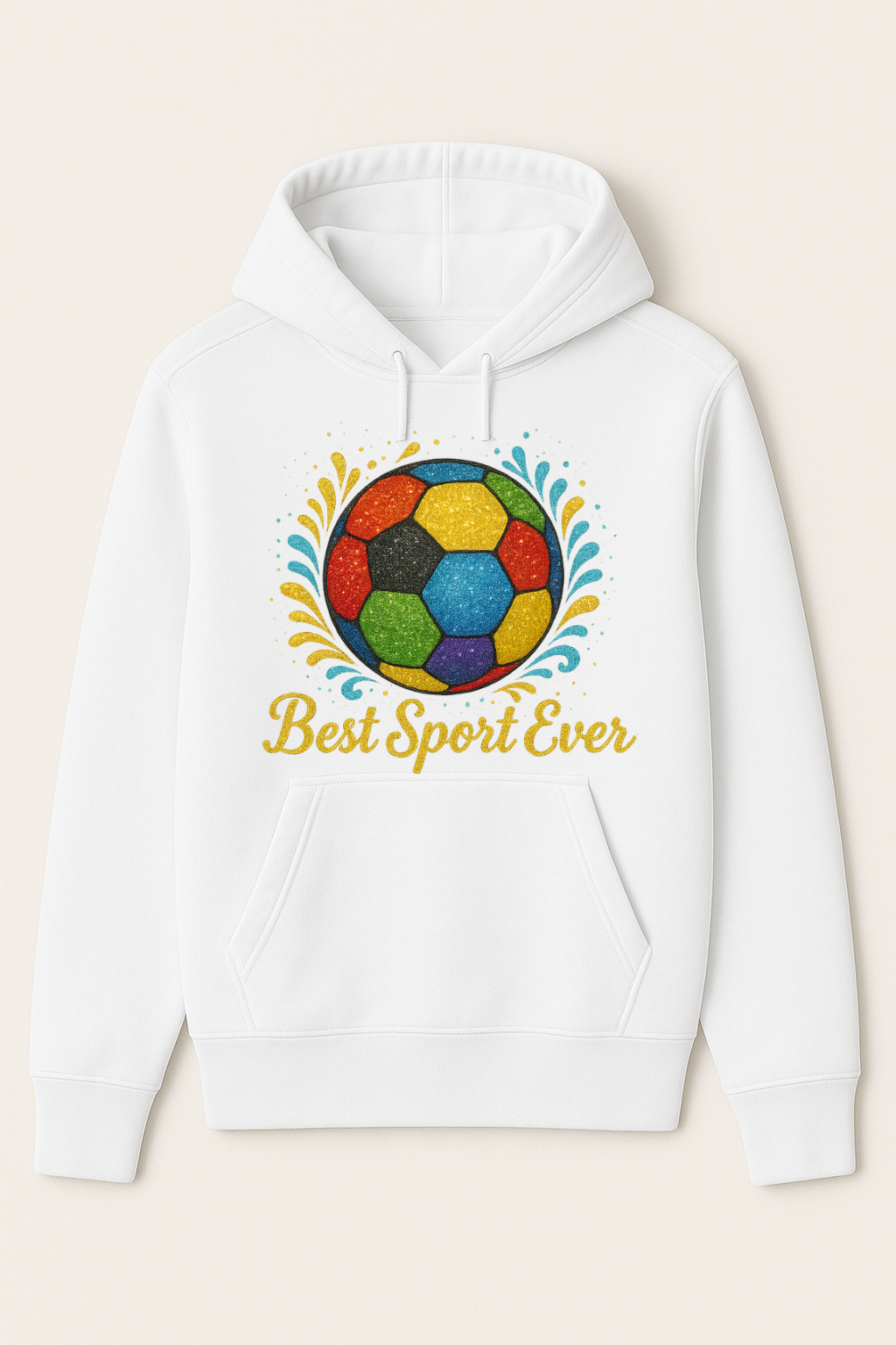 Glitter Soccer Ball Hoodie – Best Sport Ever