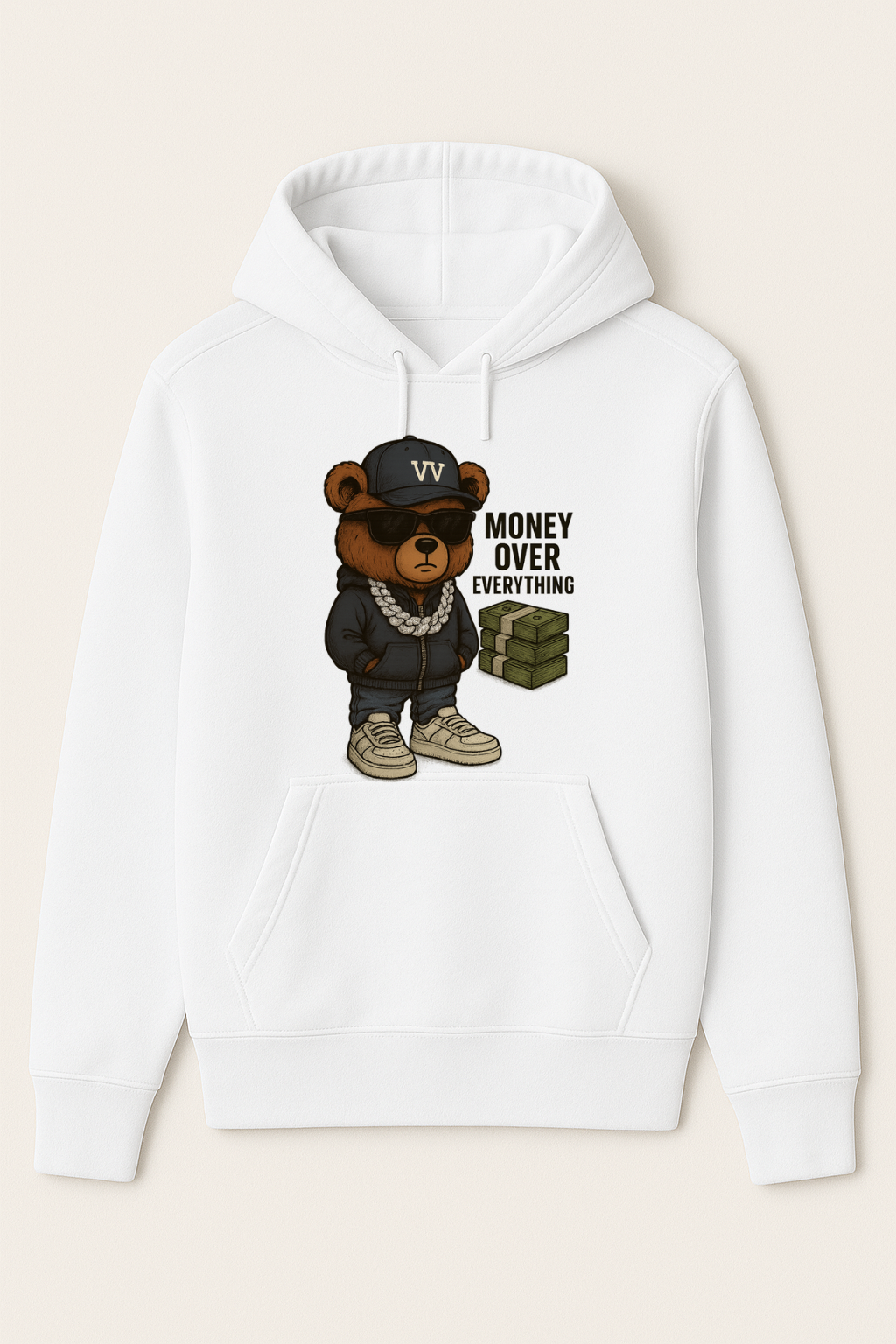 Money Over Everything Urban Bear Hoodie