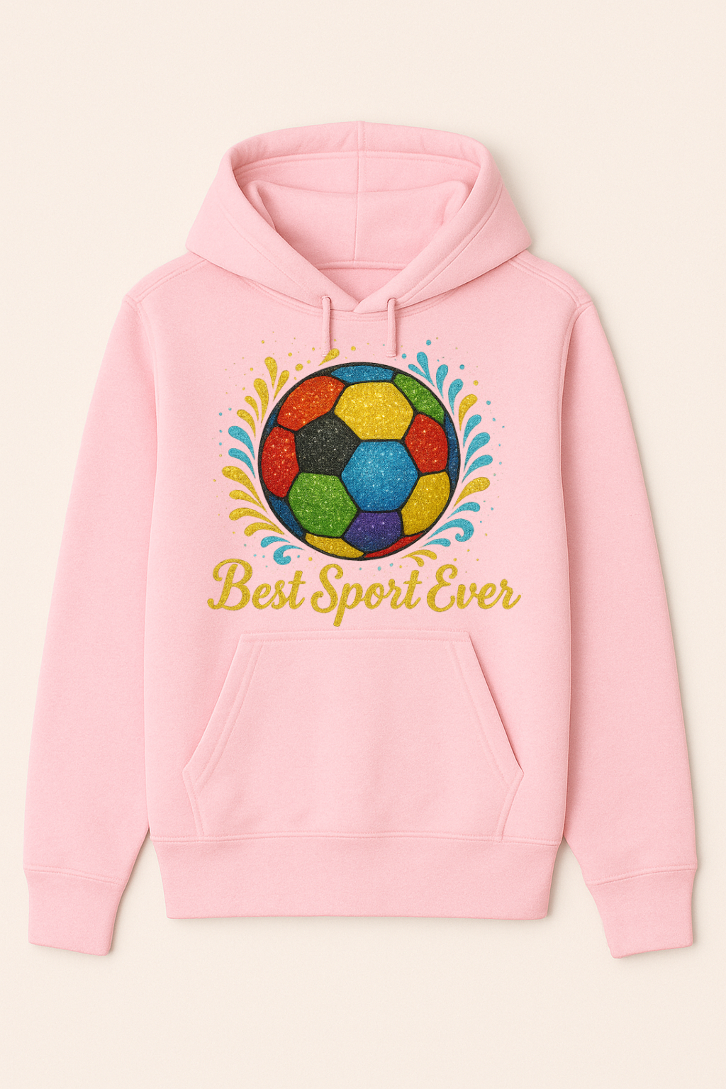 Glitter Soccer Ball Hoodie – Best Sport Ever