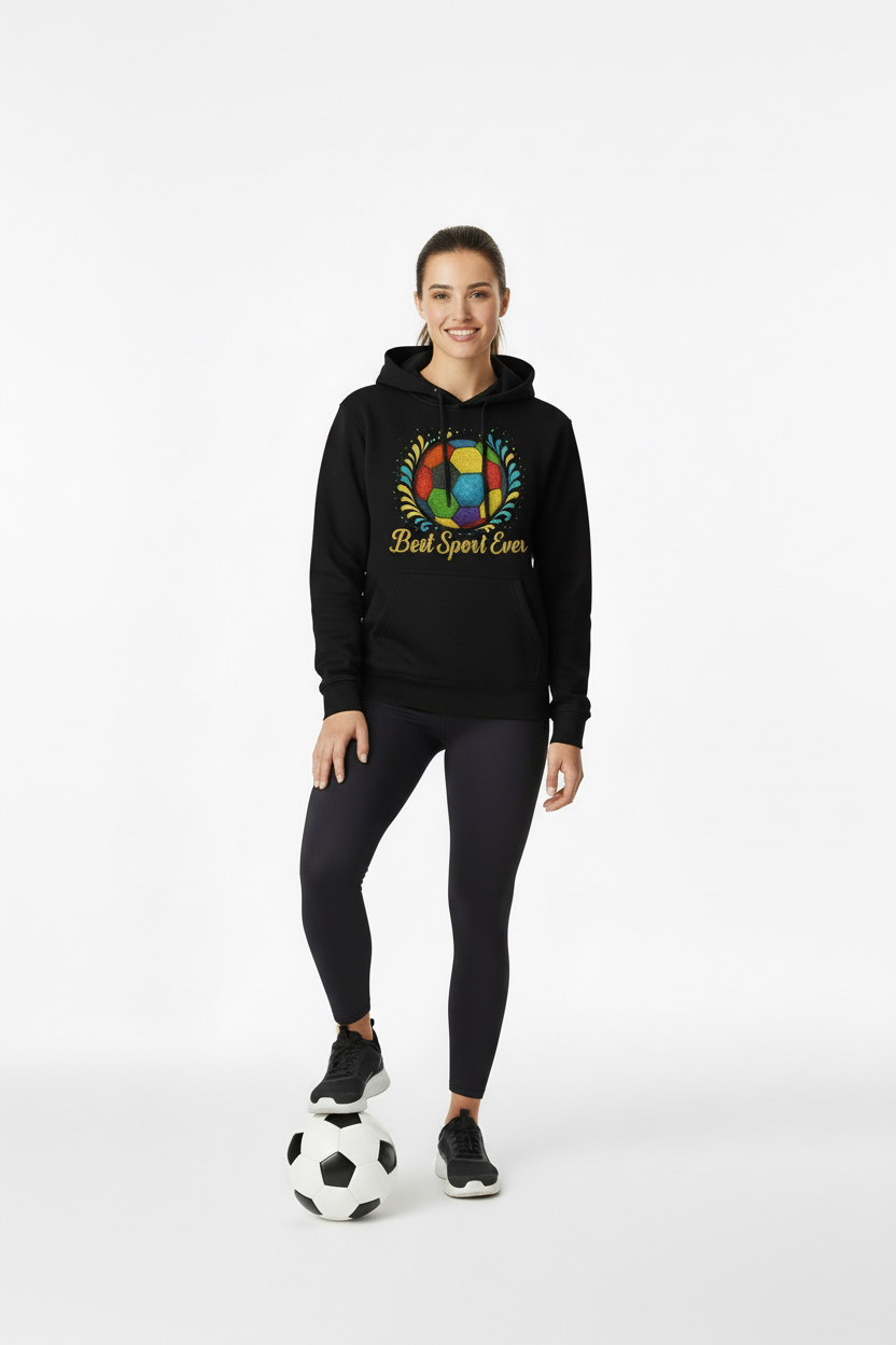 Glitter Soccer Ball Hoodie – Best Sport Ever
