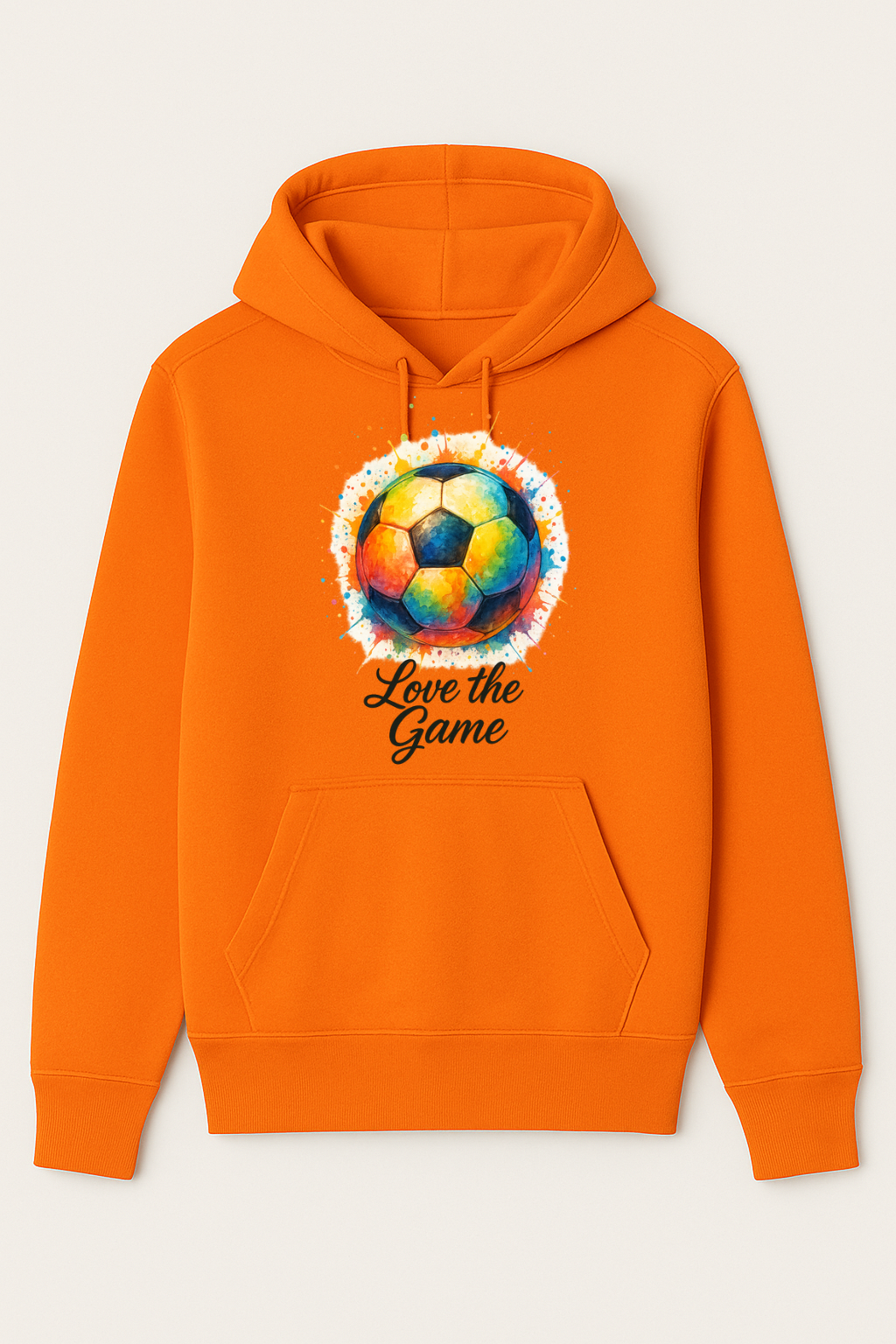 Love the Game – Watercolor Soccer Hoodie