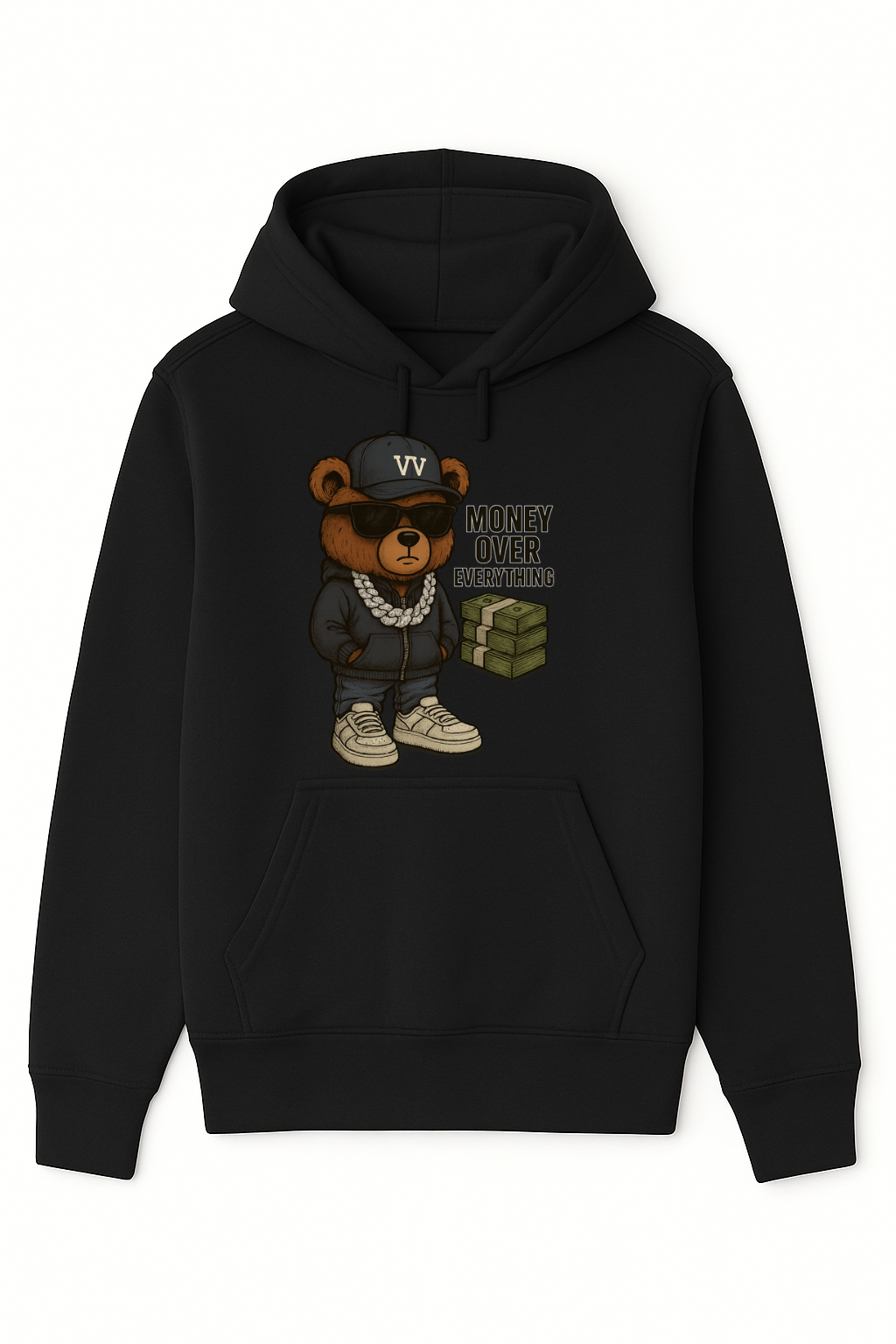 Money Over Everything Urban Bear Hoodie