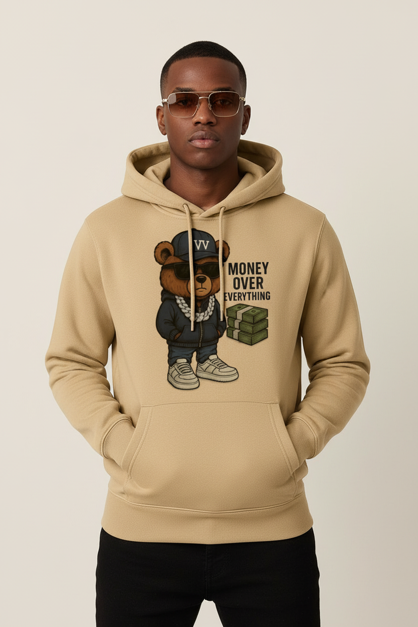 Money Over Everything Urban Bear Hoodie