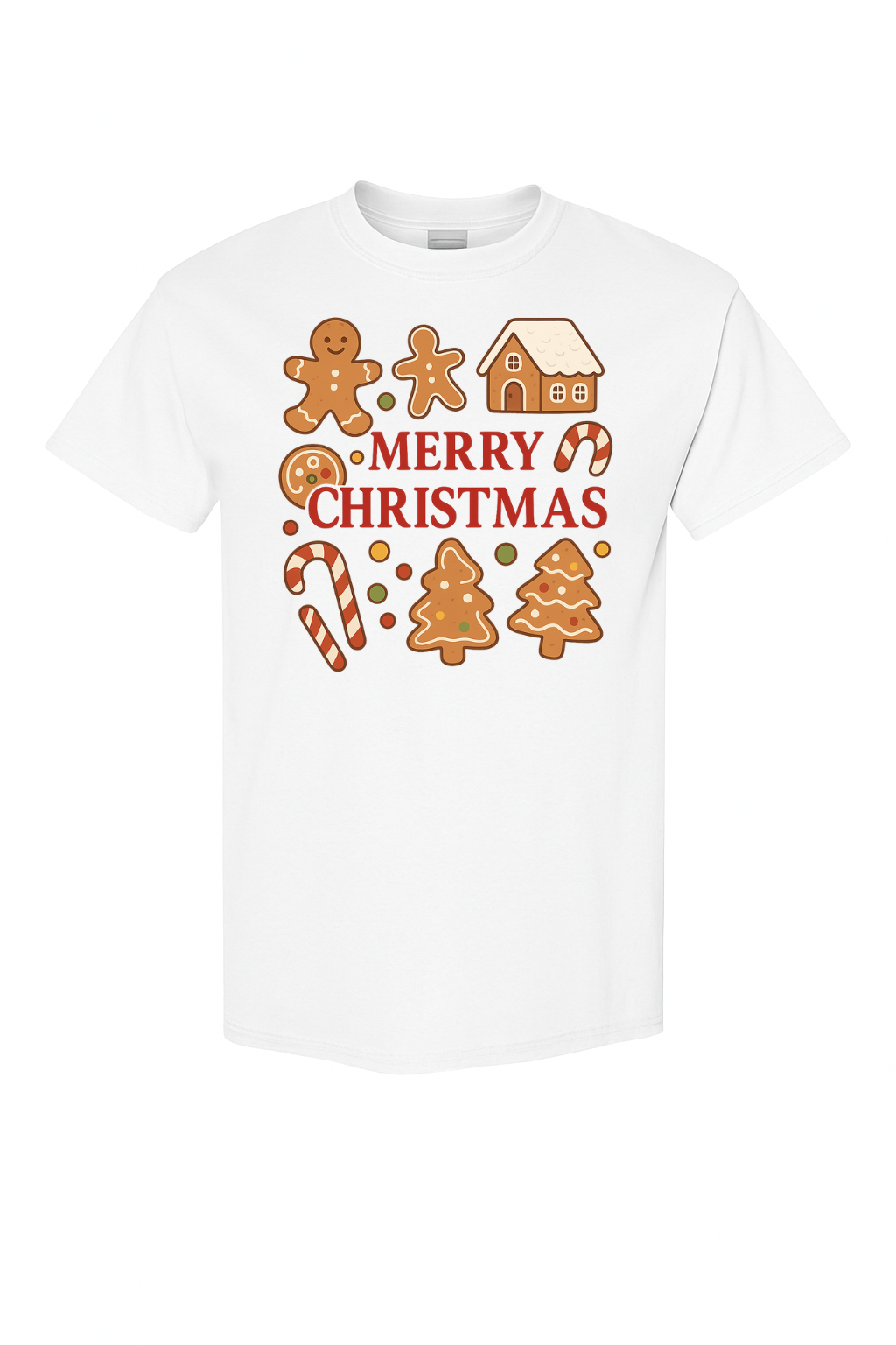 VelezVersatile Gingerbread Merry Christmas Tee – Festive Holiday Cookie Shirt🎄