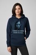 Coded to Think. Born to Feel. Cyber AI Half-Human Hoodie