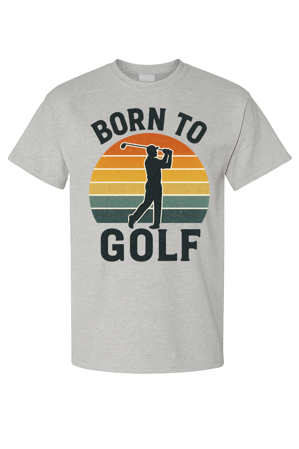 Born To Golf Vintage Sunset Tee by VelezVersatile